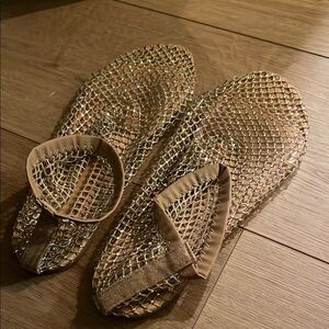 Gold Mesh Women's Sandals